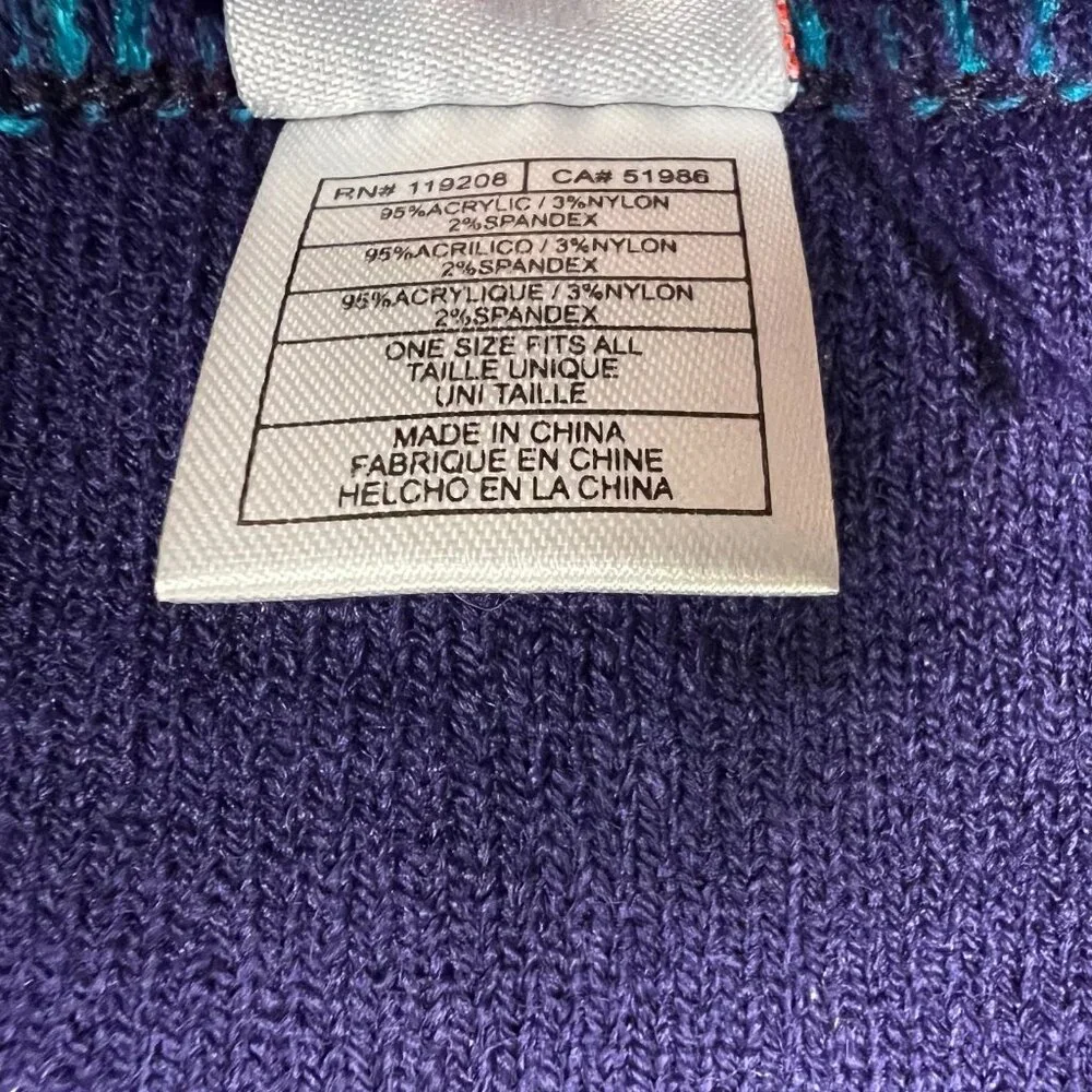 NBA Unisex One Size Blue Knit Charlotte‎ Hornets Basketball Scarf NWT